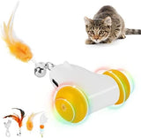 3 Feathers as Kitten Toys Accessories Stimulate Cats' Hunting Instincts Cat Pet Clever 