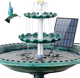 3 Tiered Bird Bath with 3.5W Solar Pump DIY Solar Fountain Fountain Pump Pet Clever 