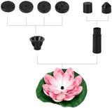 Floating Water Lily Bird Bath Fountain with 6 Nozzles for Garden Patio Fountain Pump Pet Clever 