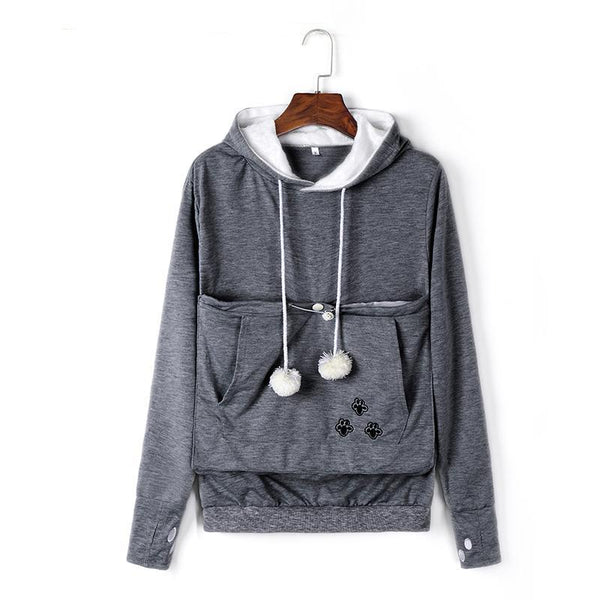 Cat hoodie with kangaroo pouch deals