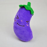 Cute Fruit & Vegetable Squeak Toys Toys Pet Clever eggplant 