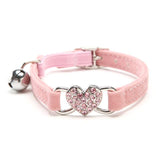 Lovely Heart with Bell Design Cat Collar Cat Care & Grooming Pet Clever Pink 