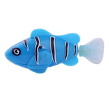 Plastic Decorative Robot Fish Toy Activated with Battery Cat Toys Pet Clever Blue 
