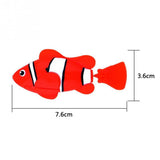 Plastic Decorative Robot Fish Toy Activated with Battery Cat Toys Pet Clever 