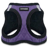 Soft Pet Harness Dog Harness Pet Clever Purple Faux Leather X-Small (Chest: 13" - 14.5") 