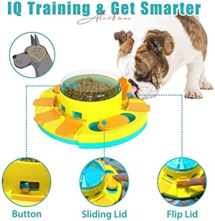 Thilife Interactive Dog Treat Dispenser Toy for Aggressive Chewers, Boredom Relief, Enrichment and Brain Stimulation | Cleans Teeth for Dogs