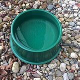 1 Quart 25 Watt Powered Heated Electric Water Bowl with Thermostatic Control and Anti Chew Cord Protector for Pets Dog Bowls & Feeders Pet Clever 