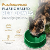 1 Quart 25 Watt Powered Heated Electric Water Bowl with Thermostatic Control and Anti Chew Cord Protector for Pets Dog Bowls & Feeders Pet Clever 