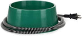 1 Quart 25 Watt Powered Heated Electric Water Bowl with Thermostatic Control and Anti Chew Cord Protector for Pets Dog Bowls & Feeders Pet Clever 