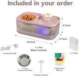 100oz/3L Super Quiet Automatic Pet Water Dispenser with Smart Pump and 3 Replacement Filters for Cats and Small Dogs Dog Bowls & Feeders Pet Clever 