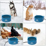 108 OZ/30W Large Heated Dog Bowl Provides Drinkable Water in Winter Dog Bowls & Feeders Pet Clever 