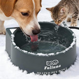 108 OZ/30W Large Heated Dog Bowl Provides Drinkable Water in Winter Dog Bowls & Feeders Pet Clever Gray 