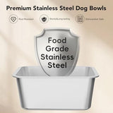 10L Stainless Steel Dog Water Bowl Spill-Proof Slow Feeder for Messy Drinkers Dog Bowls & Feeders Pet Clever 