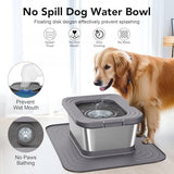 10L Stainless Steel Dog Water Bowl Spill-Proof Slow Feeder for Messy Drinkers Dog Bowls & Feeders Pet Clever 