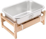 1.2 Gallon Raised Dog Water Bowl, Human Grade 18/8 Stainless Steel Dog Bowls & Feeders Pet Clever 