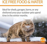 12oz/24oz Stainless Outdoor Heated Cat Food & Water Bowls for Outside Pets Dog Bowls & Feeders Pet Clever 