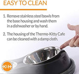 12oz/24oz Stainless Outdoor Heated Cat Food & Water Bowls for Outside Pets Dog Bowls & Feeders Pet Clever 