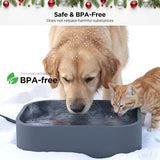 1.45Gal Outdoor Waterproof Heat Pet Water Bowl with Chew Resistant Power Cord Dog Bowls & Feeders Pet Clever 