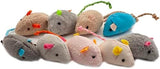 18-Pack Plush Catnip-Filled Mice Toys for Indoor Cats Cat Toys Pet Clever 