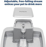 2 Gallon/256 oz Pet Water Bowl Dispenser Adjustable Flow Control Dog Bowls & Feeders Pet Clever 