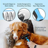 2 in 1 Deshedding Tool and Undercoat Rake for Long and Short Haired Dogs with Double Coat Dog Combs Pet Clever 