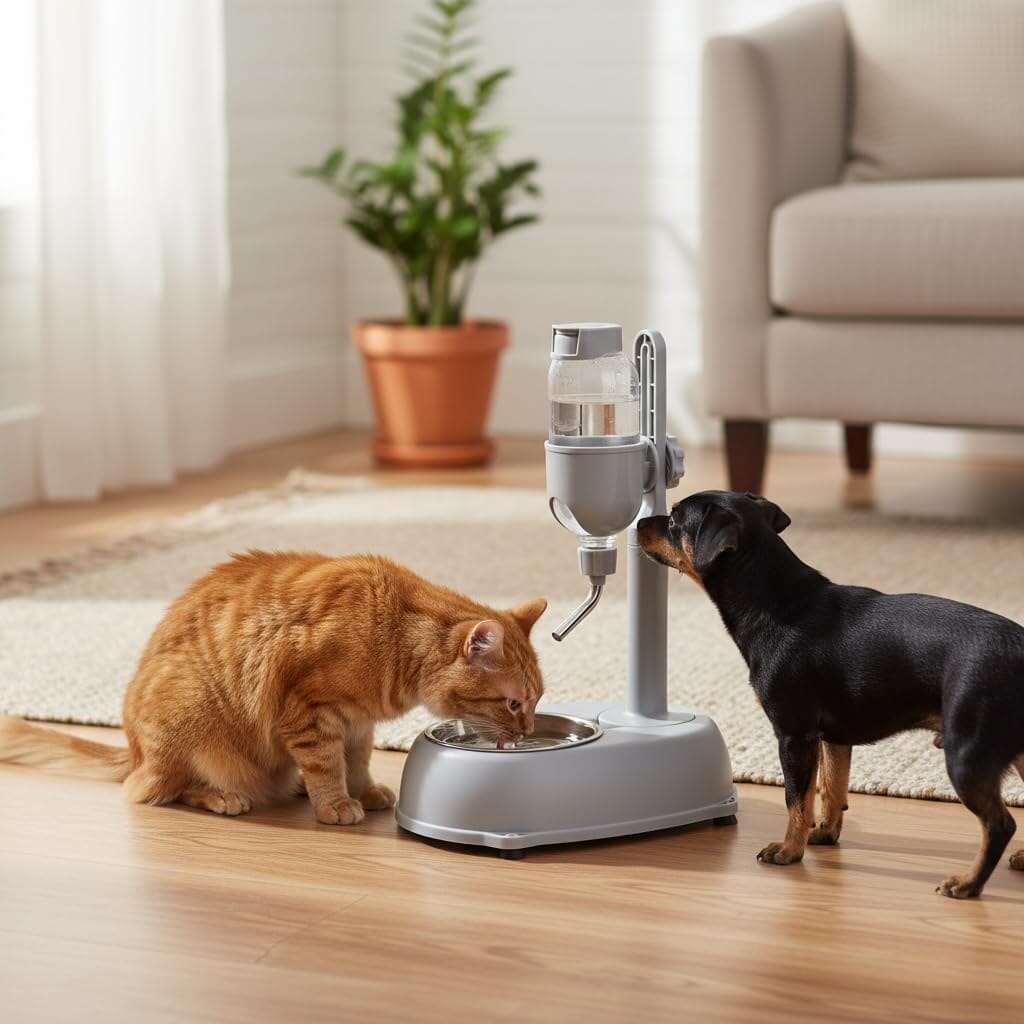 2-in-1 Large Dog Water Bowl Dispenser – Adjustable Stand Dog Bowls & Feeders Pet Clever 