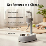 2-in-1 Large Dog Water Bowl Dispenser – Adjustable Stand Dog Bowls & Feeders Pet Clever 