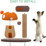 2-in-1 Mushroom Claw Scratcher with Hanging Ball & Toys for Kittens Cat Trees & Scratching Posts Pet Clever 