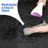 2 Pack Dog Car Seat Cover, Waterproof 600D Oxford Pet Car Front Seat Protector with Side Flaps Travel Pet Clever 