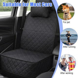 2 Pack Dog Car Seat Cover, Waterproof 600D Oxford Pet Car Front Seat Protector with Side Flaps Travel Pet Clever 