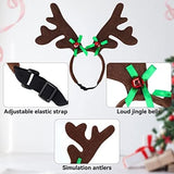 2 Set Dog Elk Reindeer Antler Headband for Christmas Cat Clothing Pet Clever 