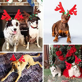 2 Set Dog Elk Reindeer Antler Headband for Christmas Cat Clothing Pet Clever 