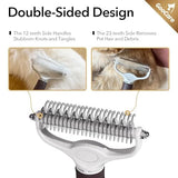 2-Sided Undercoat Rake Deshedding Dematting Comb for Mats Dog Combs Pet Clever 