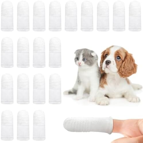 20Pcs Dog Toothbrush Soft Fabric Dog Finger Toothbrush Toothbrush Pet Clever 