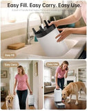 2.4 Gal Large Automatic Dog Water Bowl Dispenser with Filter Dog Bowls & Feeders Pet Clever 