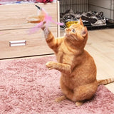 2Pcs Cat Collar Toy Adjustable Cat Feather Neck Collar Toy Cat Toys Pet Clever 