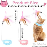 2Pcs Cat Collar Toy Adjustable Cat Feather Neck Collar Toy Cat Toys Pet Clever 