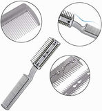 2Pcs Razor Comb for Dogs Cats with Extra Blades Double Sides Cat Care & Grooming Pet Clever 