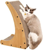 3 in 1 Curved Cat Scratcher Cat Trees & Scratching Posts Pet Clever Wood 