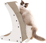 3 in 1 Curved Cat Scratcher Cat Trees & Scratching Posts Pet Clever White 