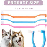 3 Pcs Dual Sided Cats Dogs Toothbrushes Toothbrush Pet Clever 