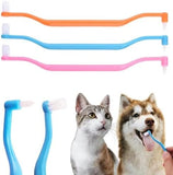 3 Pcs Dual Sided Cats Dogs Toothbrushes Toothbrush Pet Clever 