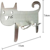 3 Pcs Towel Hook Self-Adhesive Bath Robe Hook Cat Design Accessories Pet Clever 