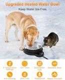 3 Temperature Settings & 12H Timer Outdoor Heated Pet Bowl Dog Bowls & Feeders Pet Clever 