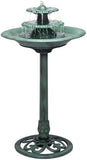 3-Tiered Pedestal Water Fountain and Birdbath Fountain Pump Pet Clever 