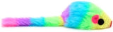 36PCS 1.8" Rainbow Color Furry Cat Toy Mice with Rattle Kitten Mouse Interactive Play Cat Toys Pet Clever 