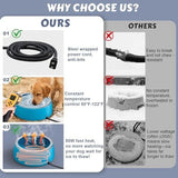 3L Heated Water Bowl, Outdoor Large Heated Dog Bowls Dog Bowls & Feeders Pet Clever 
