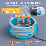 3L Heated Water Bowl, Outdoor Large Heated Dog Bowls Dog Bowls & Feeders Pet Clever 