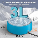 3L Heated Water Bowl, Outdoor Large Heated Dog Bowls Dog Bowls & Feeders Pet Clever 