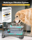 4 Heights Adjustable Pet Fountain for All Dog Sizes Dog Bowls & Feeders Pet Clever 